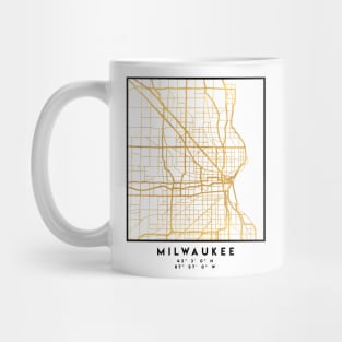 MILWAUKEE WISCONSIN CITY STREET MAP ART Mug